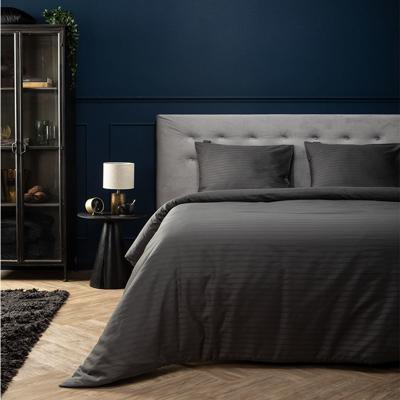 Presence Hotel Katoen-Satijn Valerie Dekbedovertrek Kleur: Antraciet, 140 x 240 cm Dekbedovertrek