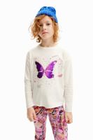 T-shirt met vlinderprint - WHITE - 11/12