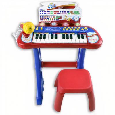 Bontempi keyboard junior 20 cm rood/blauw 4 delig Bontempi keyboard junior 20 cm rood/blauw 4 delig