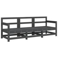 vidaXL 3-delige Loungeset massief grenenhout grijs, loungeset, tuinbank, loungeset tuin, tuintafel, loungebank, loungebank tuin, loungeset buiten
