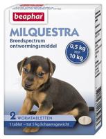 Beaphar Milquestra ontworming hond S 0.5-10kg 2-tabletten