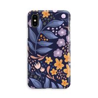 Flowers with blue leaves: iPhone X Volledig Geprint Hoesje