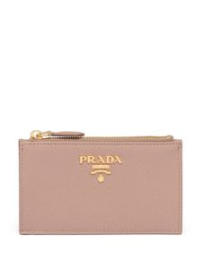 Prada porte-cartes en cuir Saffiano - Rose