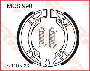 TRW Remschoenen, remblokken en voor de moto, MCS990