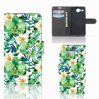 Acer Liquid Z520 Hoesje Orchidee Groen