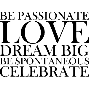 Be Passionate - Muursticker