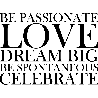 Be Passionate - Muursticker - thumbnail