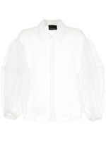 Cynthia Rowley sheer organza shirt - Blanc