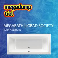 Ligbad Society 170X75X50 cm Ebony Mat Zwart MegaBath - thumbnail