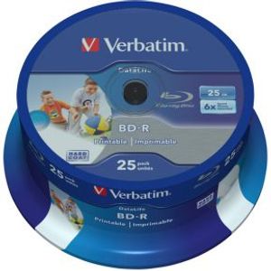 Verbatim 43811 Lees/schrijf blu-ray disc BD-R 25 GB 25 stuk(s)