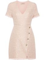 TWINSET robe en tweed à coupe courte - Rose