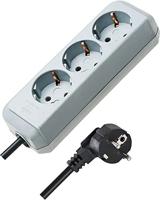 Brennenstuhl Eco-Line 3-voudige stekkerdoos (stekkerdoos met kinderbeveiliging en 1,5 m kabel) 1,5m lichtgrijs