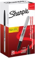 Sharpie permanente marker fijn, value pack van 24 stuks (20 + 4 gratis), zwart