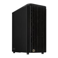 ASUS ProArt PA401 Wood Edition, ATX pc-behuizing voor middelste toren, houten frontplaat, metalen zijpaneel, 2 x 160 mm ventilator met ringvleugels, toetsvergrendeling