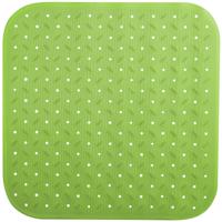 MSV Douche/bad anti-slip mat badkamer - rubber - limegroen - 54 x 54 cm