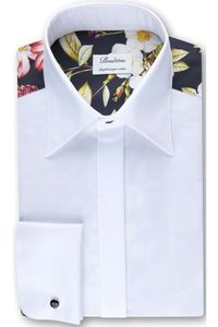 Stenströms Slimline Gala shirt wit, Effen