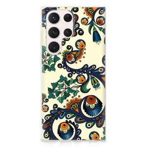 Siliconen Hoesje Samsung Galaxy S23 Ultra Barok Flower