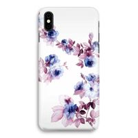 Waterverf bloemen: iPhone Xs Volledig Geprint Hoesje