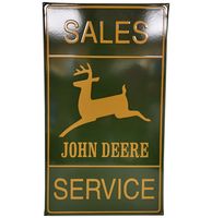 John Deere Sales Service Emaille Bord - 70 x 40 cm - thumbnail