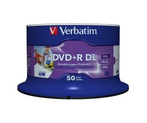 Verbatim 43703 DVD+R DL disc 8.5 GB 50 stuk(s) Spindel Bedrukbaar