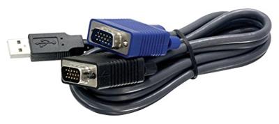 TRENDnet 15ft USB/VGA KVM cable TK-CU15, 4.5 m, Black, TK-CU15