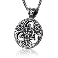 Mendes heren ketting Edelstaal Keltische Triquetra Knoop