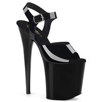 Pleaser Sandaal met enkelband -36 Shoes- FLAMINGO-808N US 6 Zwart