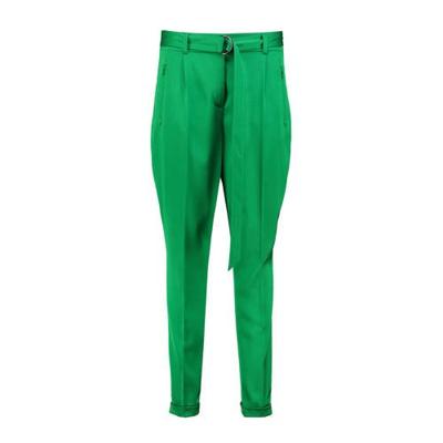 Claudia Sträter cropped regular fit pantalon groen