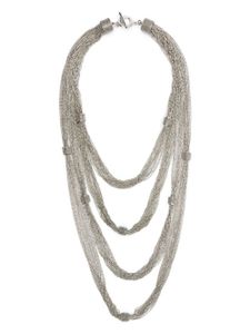 Fabiana Filippi collier multi-rangs à perles - Argent