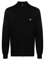 Lacoste cardigan zippé à patch logo - Noir