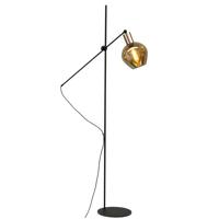 Masterlight Zwarte vloerlamp Bounty verstelbaar met rond glas 1471-05-02-3 - thumbnail