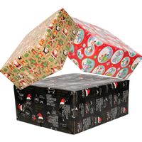 3x Rollen Kerst inpakpapier/cadeaupapier 2,5 x 0,7 meter