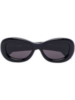 Courrèges lunettes de soleil à monture ovale - Noir