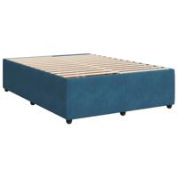 VidaXL Bedframe Fluweel Blauw 140x200 cm, Boxspring, Bedbodem, Slaapkamermeubel, Twijfelaar Bed, Tweepersoonsbed