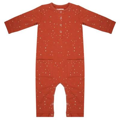 Little Indians Jumpsuit Dots Junior Katoen Roestbruin Mt 56