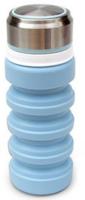 Suck UK drinkfles opvouwbaar 400 ml staal/siliconen blauw
