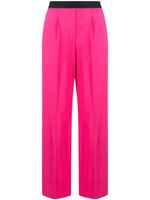 MSGM pantalon ample à taille à logo - Rose