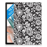 Samsung Galaxy Tab A8 2021/2022 Siliconen Hoesje Black Flowers