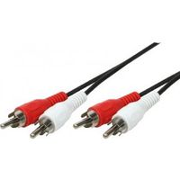 LogiLink 2xRCA - 2xRCA, 2.5m audio kabel 2,5 m Zwart - thumbnail