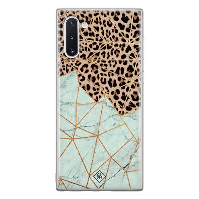 Samsung Galaxy Note 10 siliconen hoesje - Luipaard marmer mint Samsung Galaxy Note 10 siliconen hoesje - Luipaard marmer mint