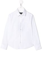 Emporio Armani Kids chemise à logo brodé - Blanc