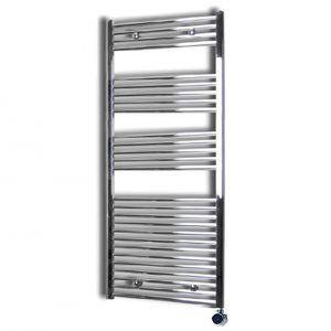 Sanicare elektrische design radiator 45x172cm chroom met thermostaat rechts chroom