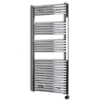 Sanicare elektrische design radiator 45x172cm chroom met thermostaat rechts chroom - thumbnail