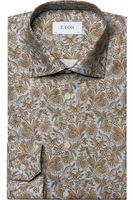 ETON Contemporary Fit Overhemd bruin, Paisley - thumbnail