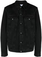 Off-White veste en jean à logo brodé - Noir