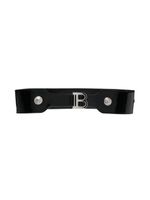 Balmain Kids ceinture en cuir à boucle logo - Noir