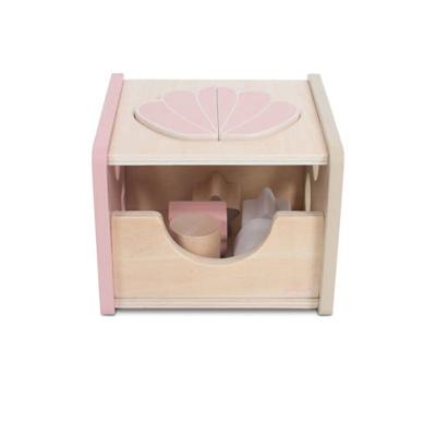 Jollein houten vormenstoof shell pink