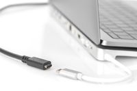 Digitus USB-kabel USB 3.2 Gen1 (USB 3.0 / USB 3.1 Gen1) USB-C stekker, USB-C bus 0.70 m Zwart Stekker past op beide manieren AK-300210-007-S - thumbnail