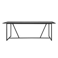 "WOOOD Exclusive Silas Eettafel - 220 x 90 cm - Zwart "