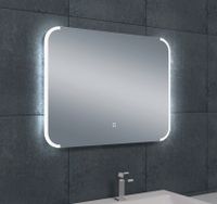 Badkamerspiegel Bracket | 80x60 cm | Rechthoekig | Directe en indirecte LED verlichting | Touch button | Met verwarming - thumbnail